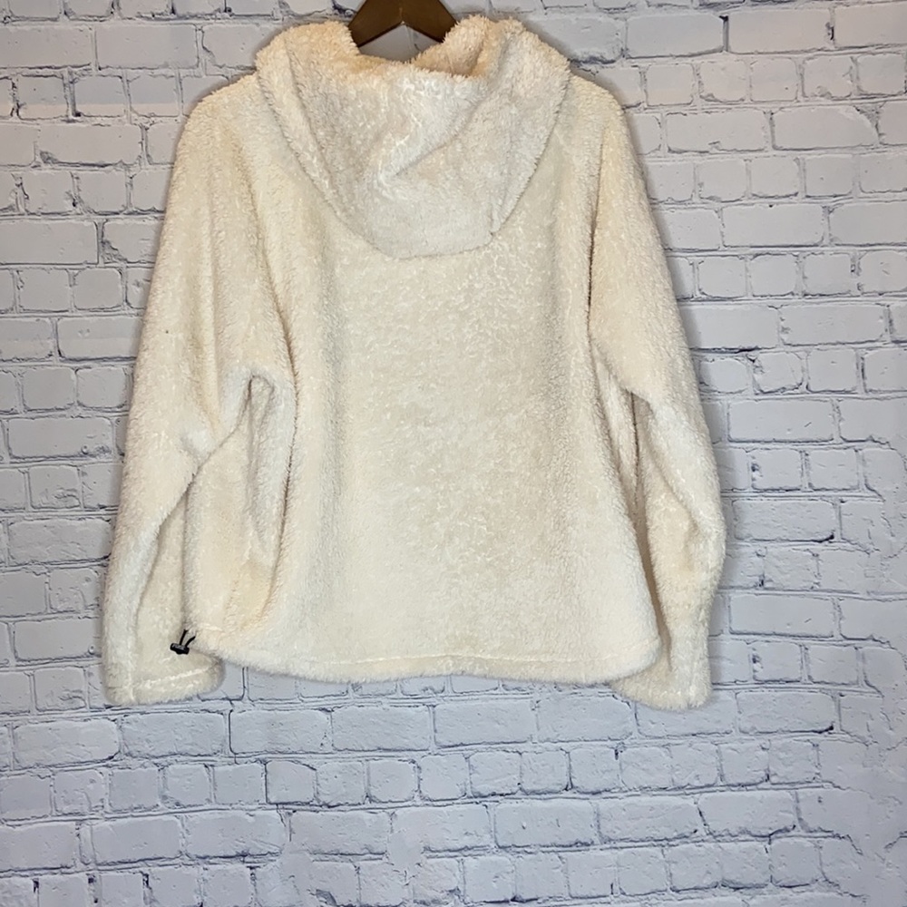PINK Victoria’s Secret Cream Fleece Hooded Pullover - Picture 6 of 7